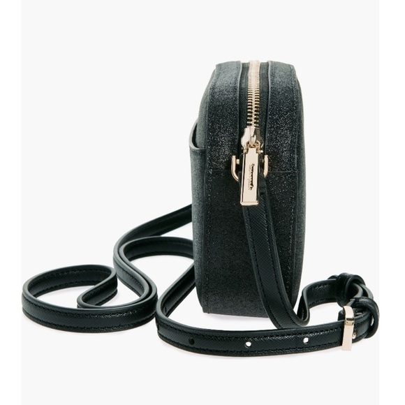 KATE SPADE GLIMMER OVAL CAMERA BAG - BLACK (NEW WITH TAGS) - Picture 4 of 6